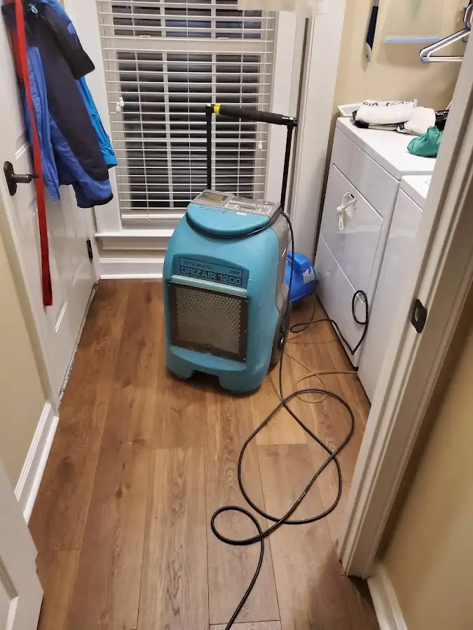 Commercial dehumidifier deployed for Flood Damage Cleanup in East Rutherford